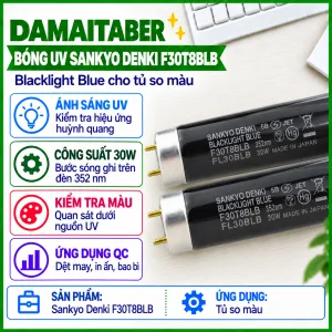 Bóng đèn UV Sankyo Denki F30T8BLB dùng trong tủ so màu