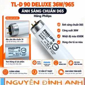 Bóng đèn D65 Philips TL-D 90 De Luxe 36W/965 cho tủ so màu