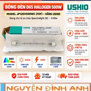 Bóng halogen Ushio FDF JP120V-500WC6 500W 120V cho hệ thống so màu